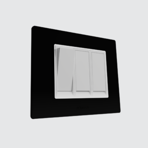 Flat switch with matt black plate